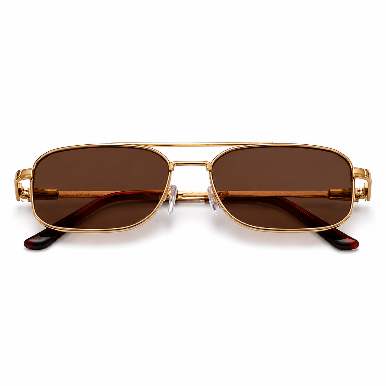 Polarized sunglass with golden frame