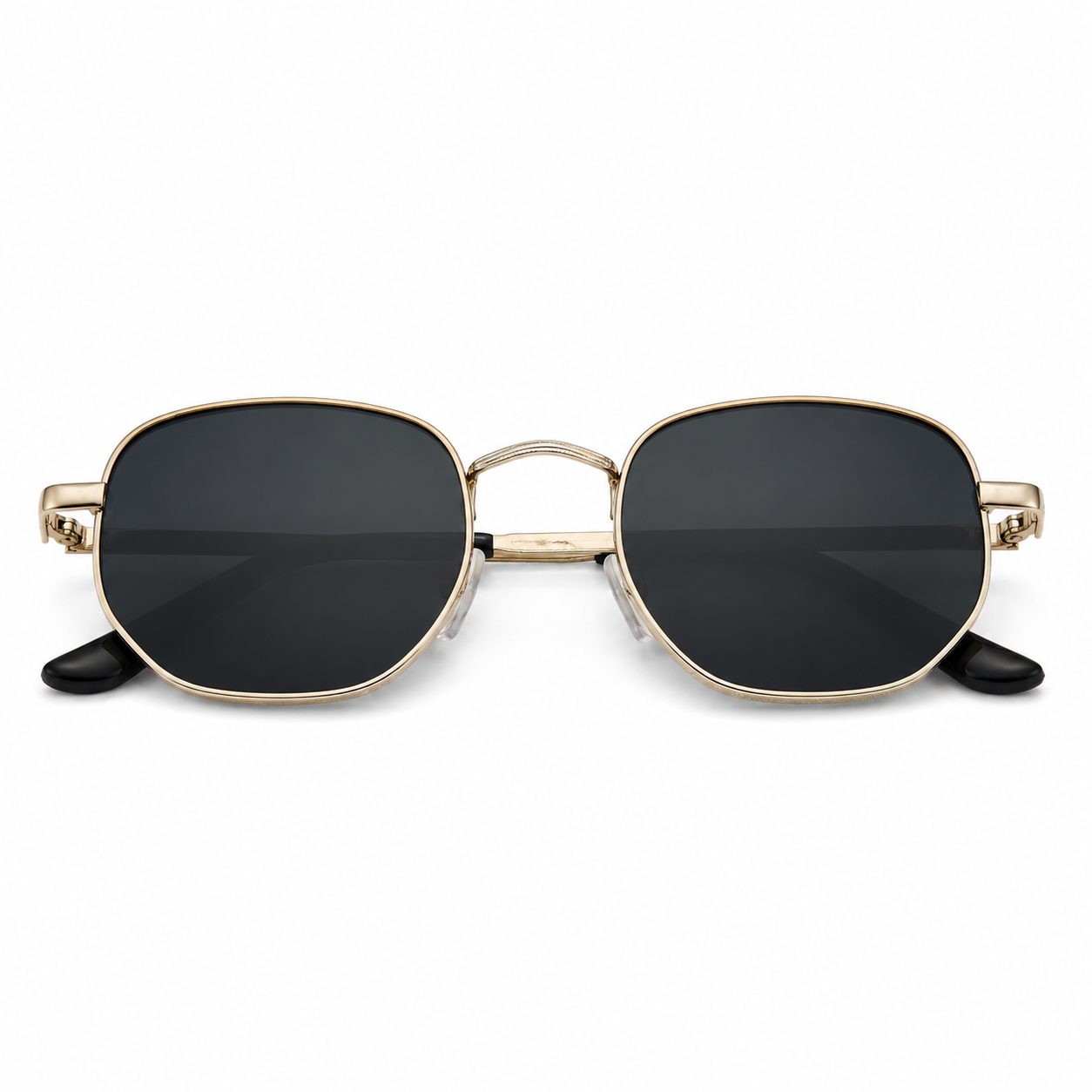 Oval sunglass with Stainless steel frame |Grey tint
